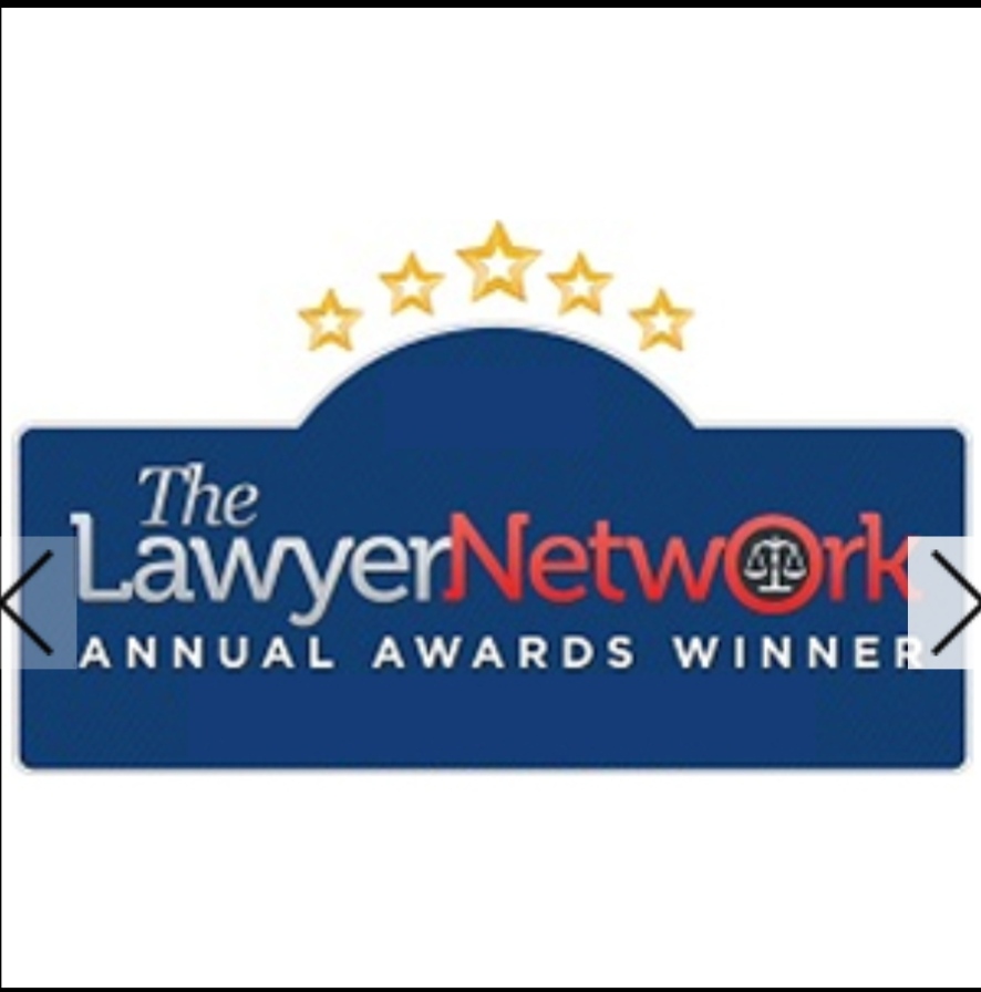 Annual Awards Winner award certificate from The Lawyer Network