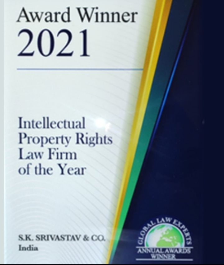 Intellectual Property Rights Law Firm of the Year award certificate from Global Law Experts Annual Awards